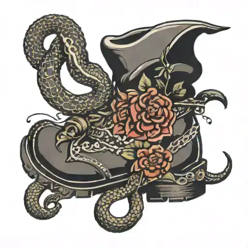 Snake In A Boot Wearing