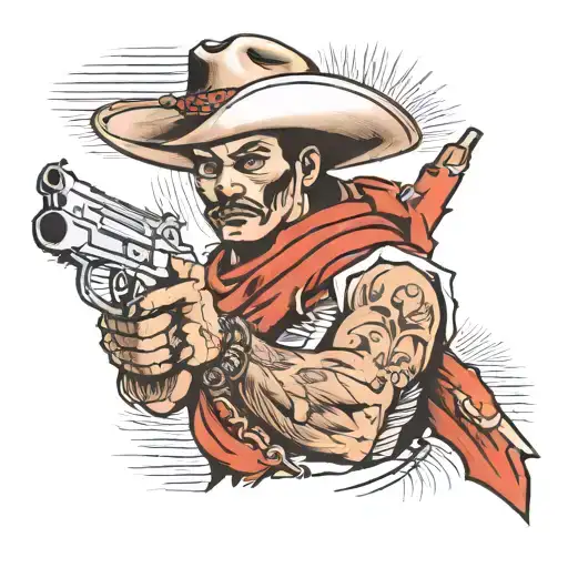 Bandida Holding A Gun