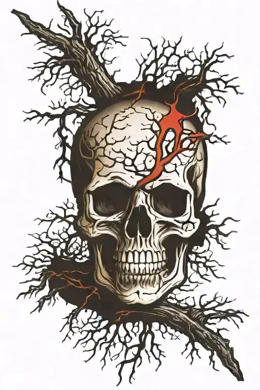 Skull And Roots Forming