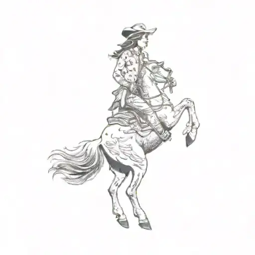 A Cowgirl Riding A Horse