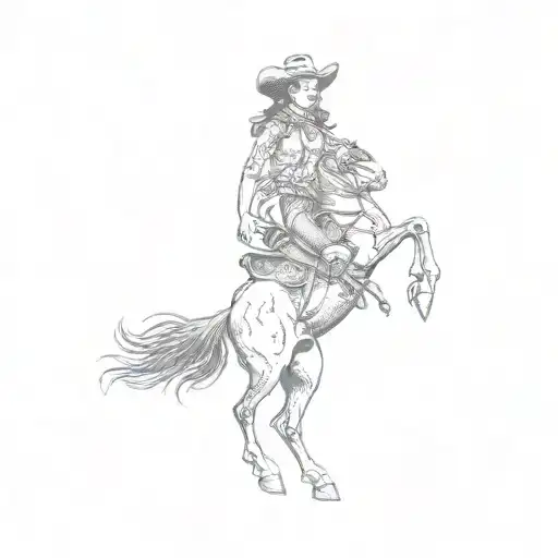 A Cowgirl Riding A Horse