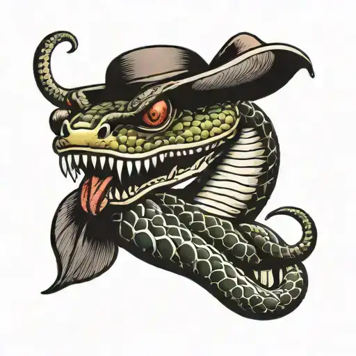 Snake Playing Harmonica