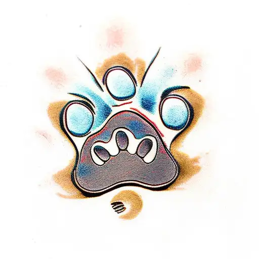 Dog Paw Prints Penny