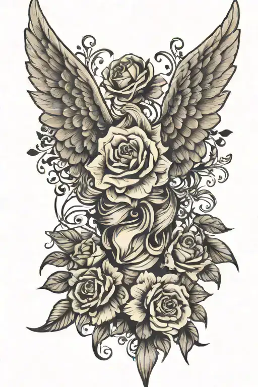 Beautiful Angel Wings Tattoos In Beautiful Styles