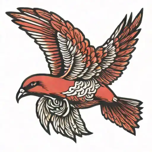 Red Dove Flying