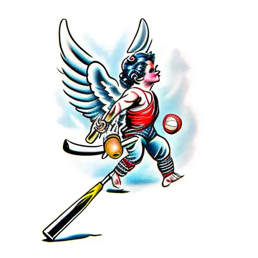 Cupidon With Baseball Bat