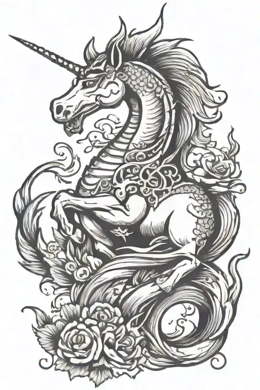 Unicorn And Dragon
