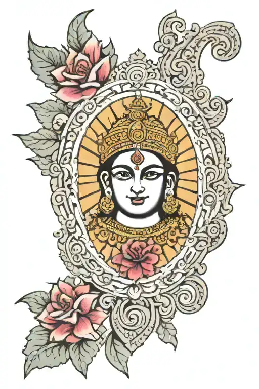 Krishna Sudarshan Chakra With Sanskrit Shalok