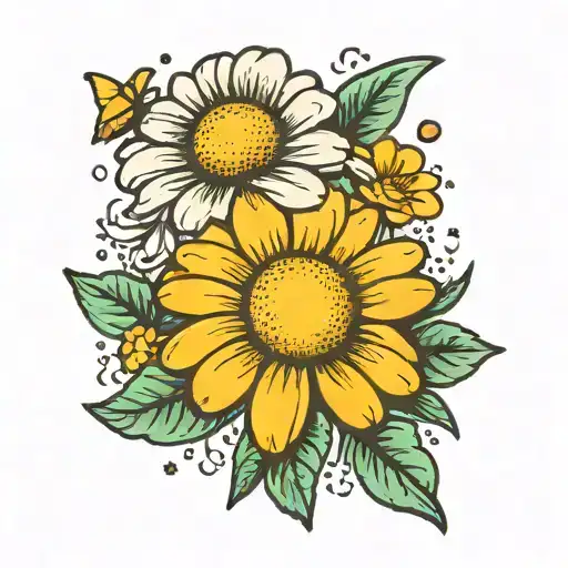 Daisy Flower And Poo Emoji