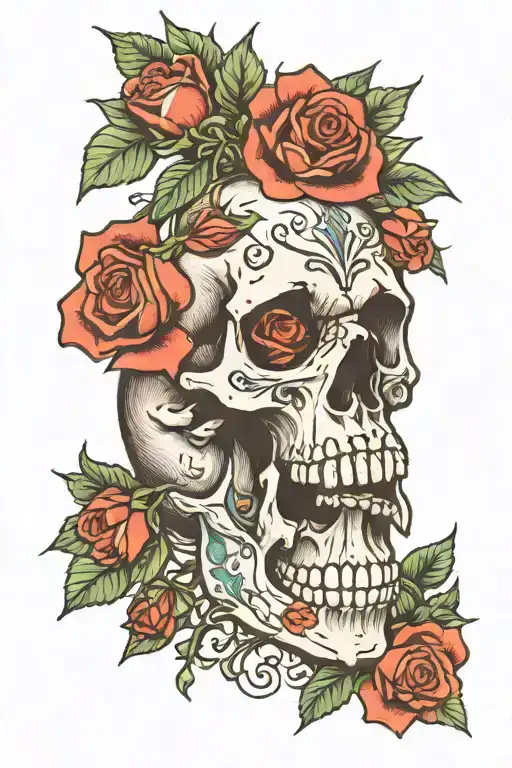 Skull And Roses