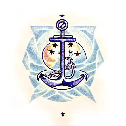 Anchor Moon And Stars