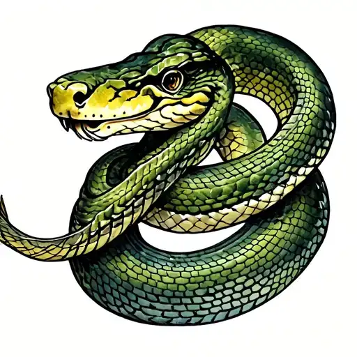 Minimalism With Snake Watercolor