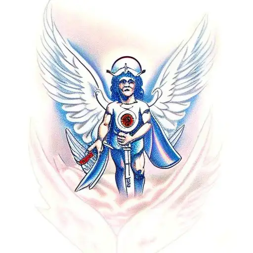 The Arcangel Micael As An Angel With The Armor Of God