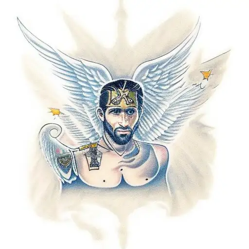 The Arcangel Micael As An Angel With The Armor Of God