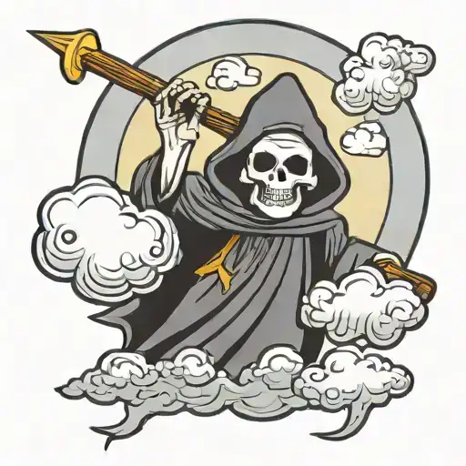 Where's Kilroy Peeking Grim Reaper From Cloud