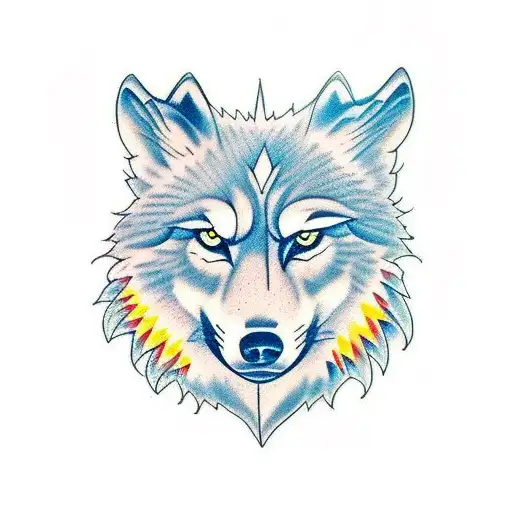 Wolf That's Half White And Half Black