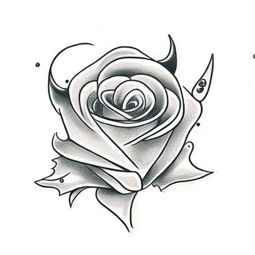 Black Rose With Blood On Thorns