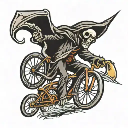 Grim Reaper Riding Bicycle