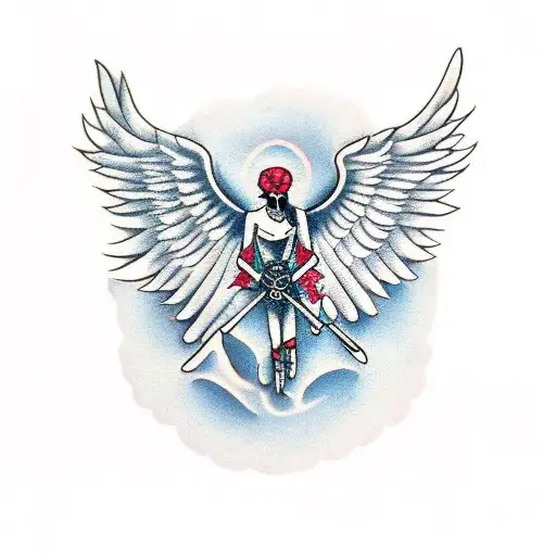 Fallen Angel Broken Wings With Scythe