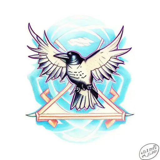 Raven With Cross In Beek