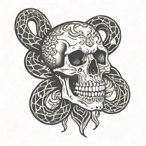 Skull And Snake