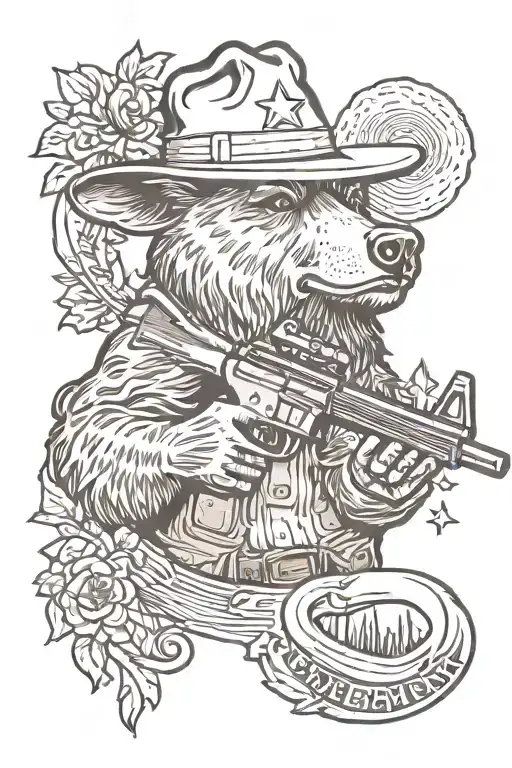 Smokey Bear Ar 15 Rifle