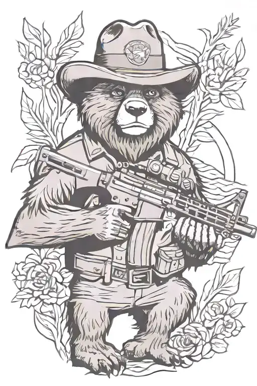 Smokey Bear Ar 15 Rifle