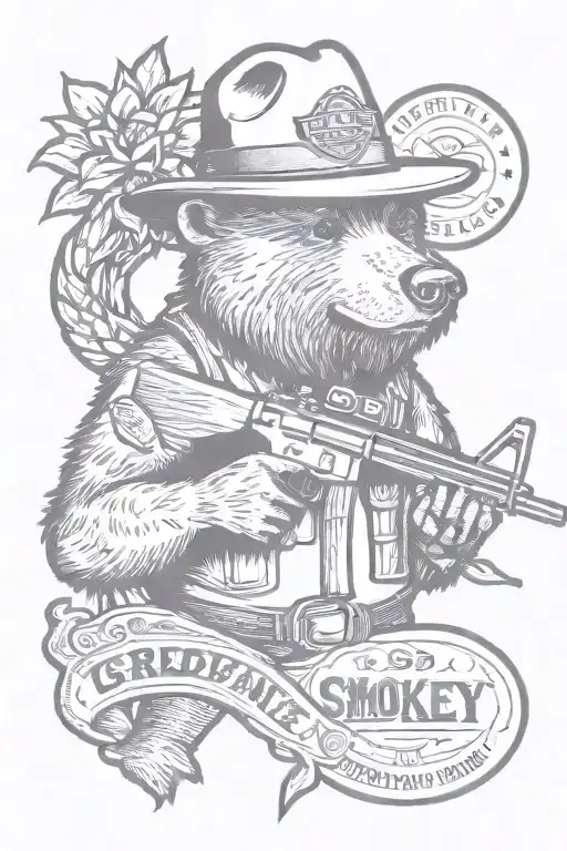Smokey Bear Ar 15 Rifle