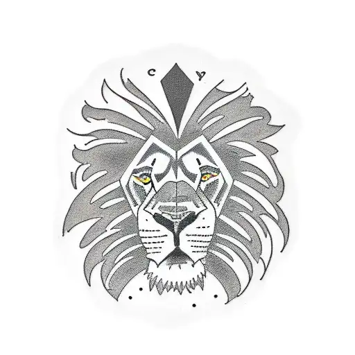 Letter M In The Center And A Lion