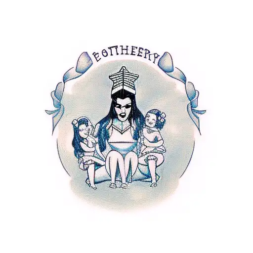 Mother With Two Daughters 1 And 3 Years Old