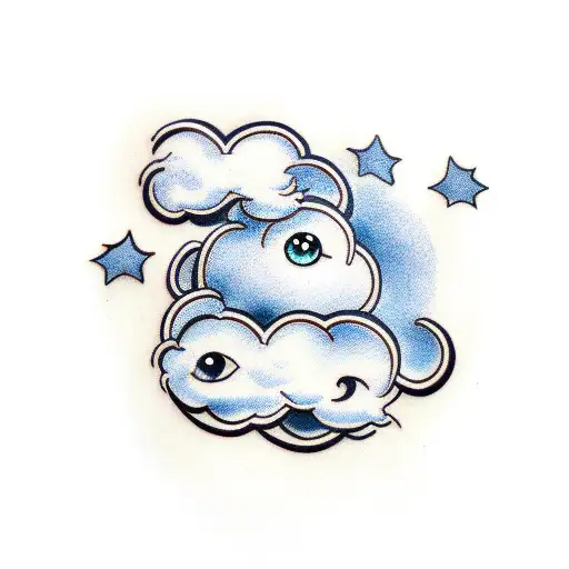 One Eye In A Cloud And A Arch