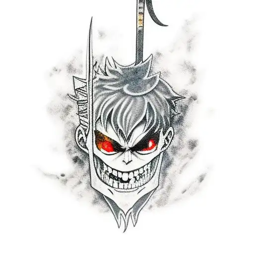 Eren Yeager In Titan Form Holding A Shattered Sword