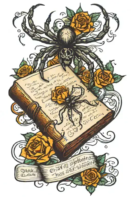 Spider And Bible Verse Intertwined