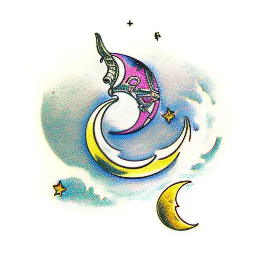 Egg And Crescent Moon