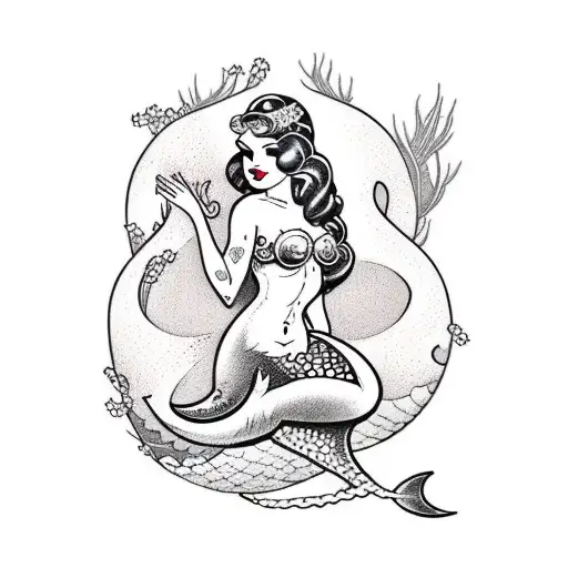 Brunette Mermaid