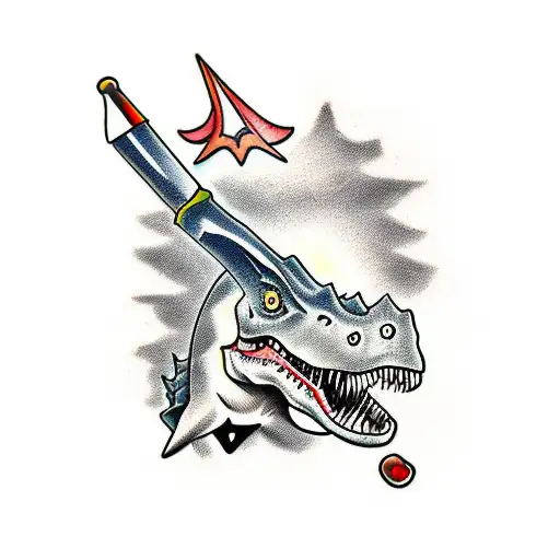 Dinosaur With Axe