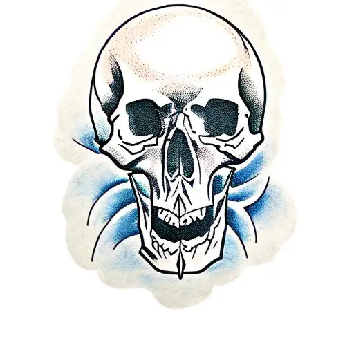 Skull With Banner That Says Tatted