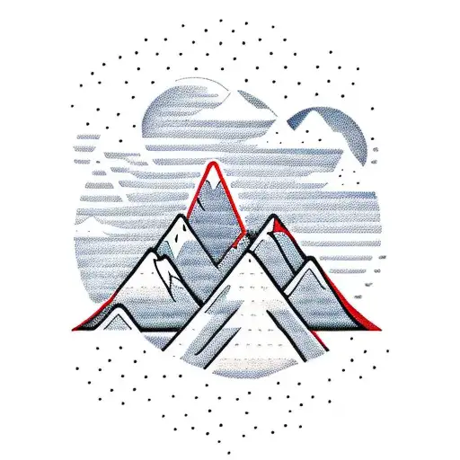 A Majestic Mountain Range With A Winding Bike Trail Leading Through It