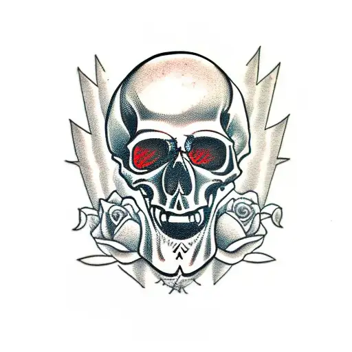 Skull Whit Drums