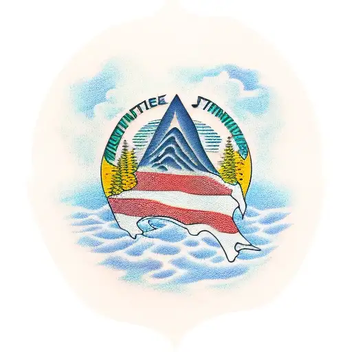 Minnesota State Outline With Tree And Water