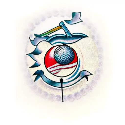 Golf Hole With Backdrop