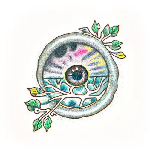 A Tree Inside Of A Leopard Eye