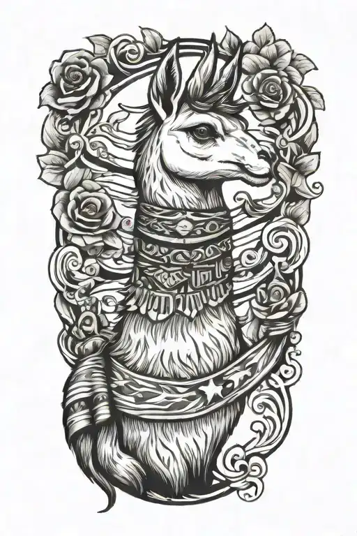 Llama Kitting A Scarf