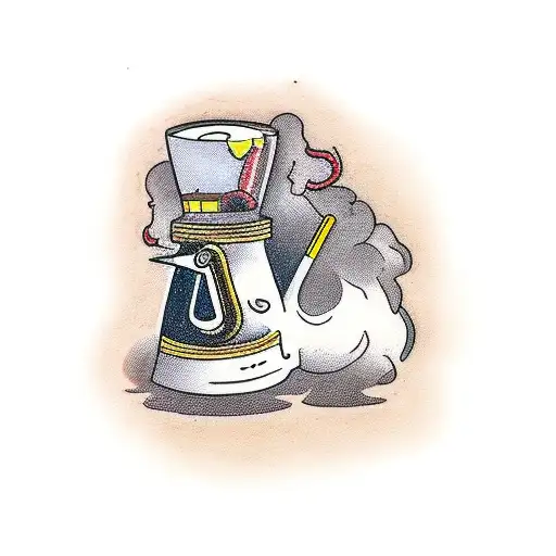 Smoking Pipe With Coffee Beans And Guinea