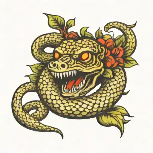 Snake With The Face Of A Gorgon