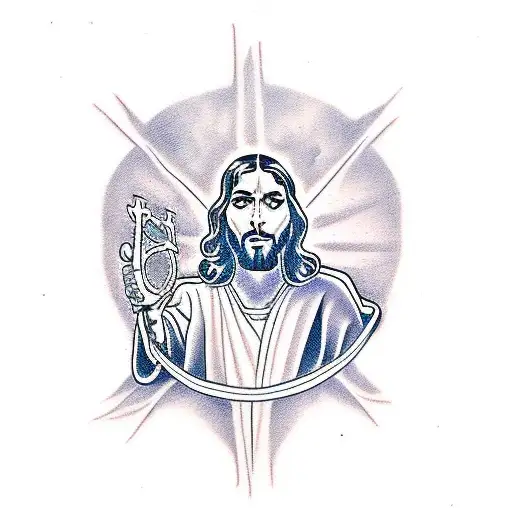 Jesus Fighting Devil