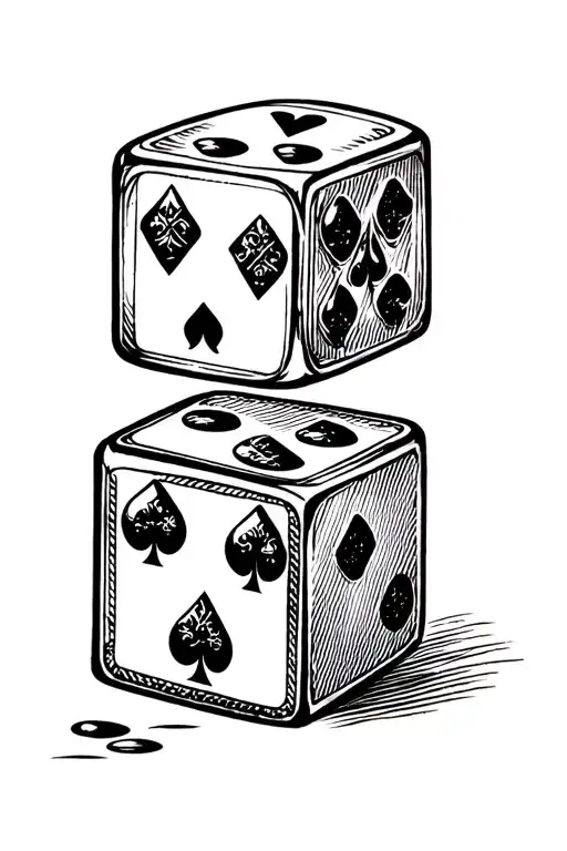 Gambling Dice Symbolizing The Gamble