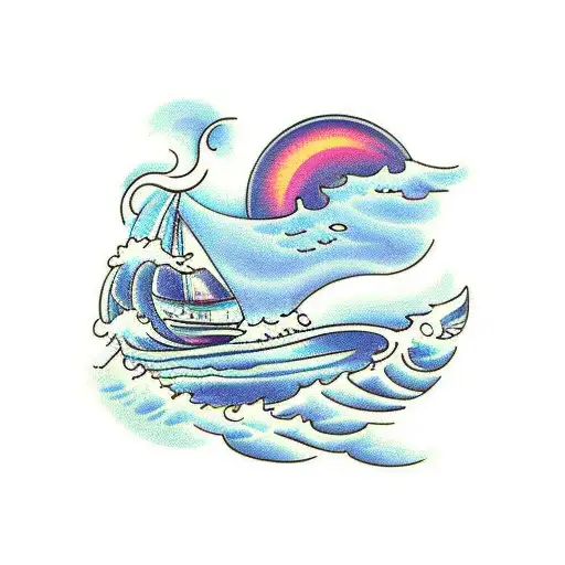 Nighttime Beach Wave