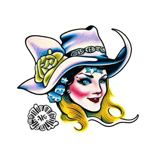 Cowgirl Hat With Wedding Veil