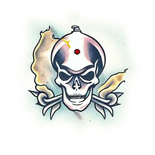 Skateboarding Skeleton